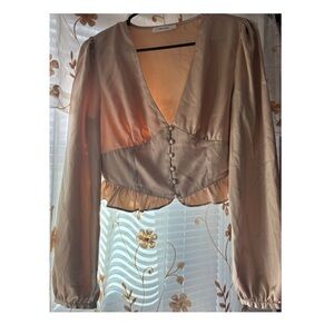 Chic Satin Button-Up Blouse